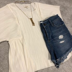Madewell Micro-pleat Blouse